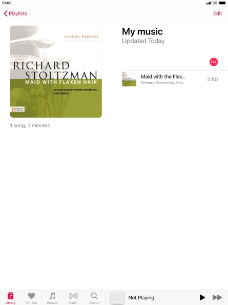 Go to the required category or playlist and press the required audio file.