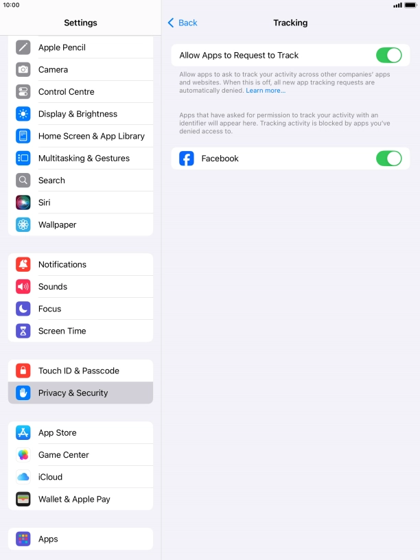 Press the indicator next to Press the indicator next to