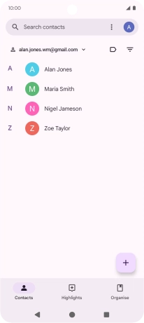 Press the new contact icon.