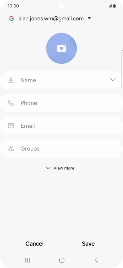Press Name and key in the required name.
