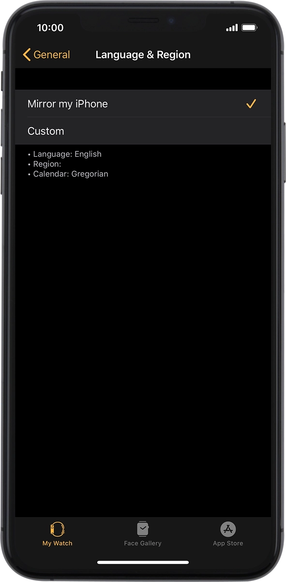 On your phone: Press Custom.