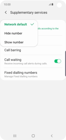 Press Show number to turn on caller identification.