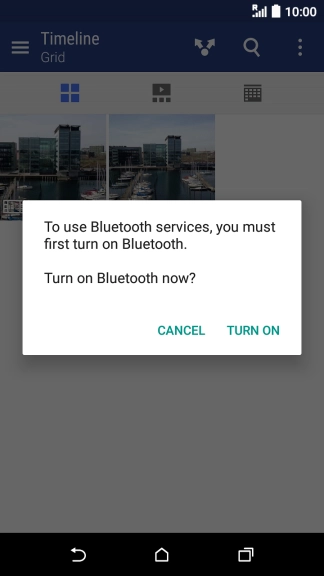 If Bluetooth is turned off, press TURN ON to turn it on.