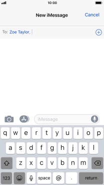 You can also send pictures, video clips, audio files and different effects in your iMessage. Follow the instructions on the screen to send your iMessage with the required content.