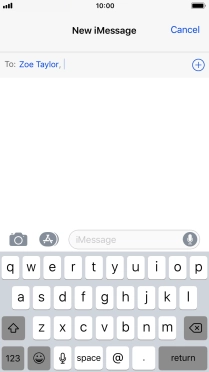 You can also send pictures, video clips, audio files and different effects in your iMessage. Follow the instructions on the screen to send your iMessage with the required content.