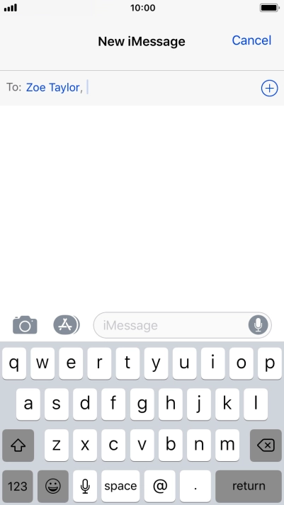 You can also send pictures, video clips, audio files and different effects in your iMessage. Follow the instructions on the screen to send your iMessage with the required content.