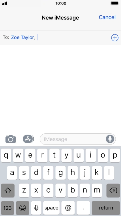 You can also send pictures, video clips, audio files and different effects in your iMessage. Follow the instructions on the screen to send your iMessage with the required content.