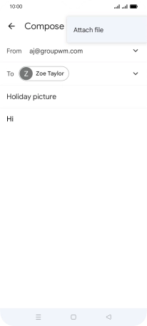Press Attach file and go to the required folder.