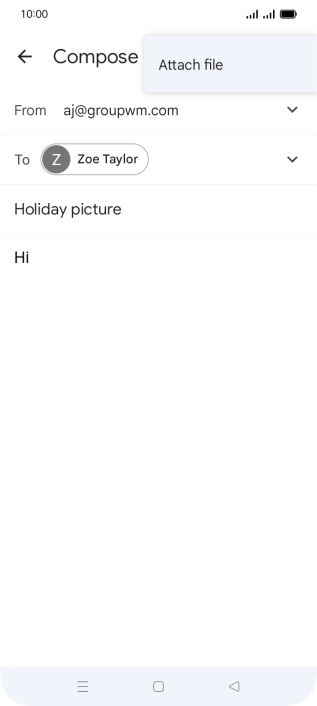 Press Attach file and go to the required folder.