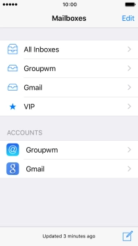 Press the required email account.