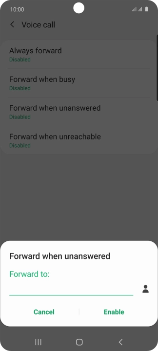 Key in +61414121121 and press Enable.