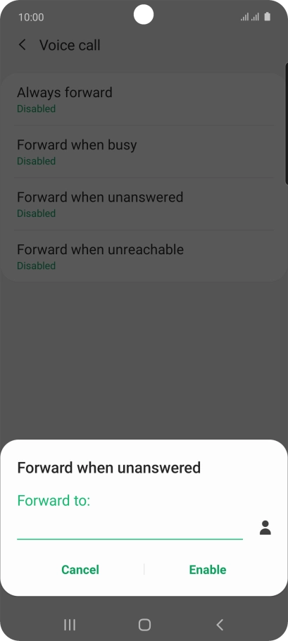 Key in +61414121121 and press Enable.
