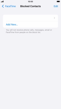 Press Add New... and follow the instructions on the screen to block a contact.