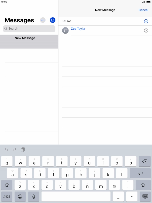 Press the required contact.