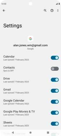 Press the indicator next to 