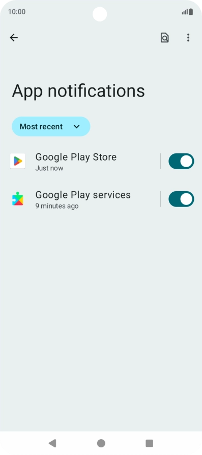 Press the drop down list.