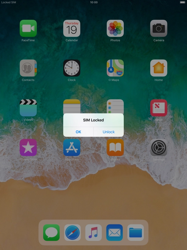 If your SIM is locked, press Unlock.