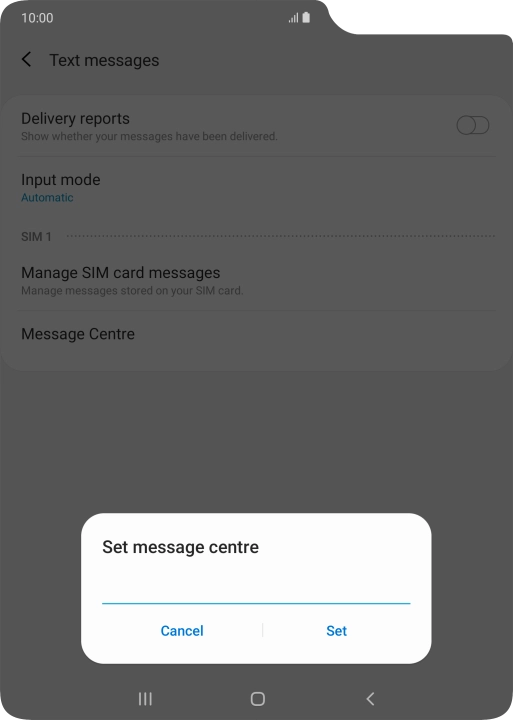Key in +61415011501 and press Set.