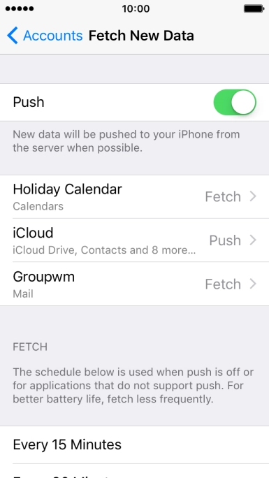Press the indicator next to 