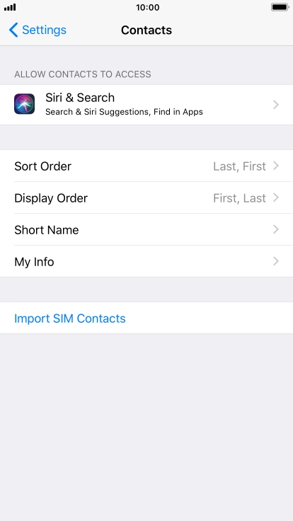 Press Import SIM Contacts. Press Import SIM Contacts.