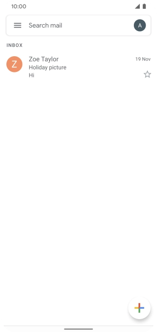 Press the email account icon.