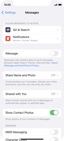 Press the indicator next to 