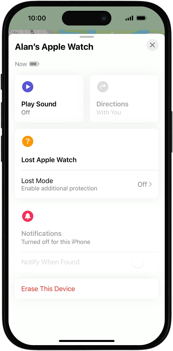 On your phone: Press Play Sound.