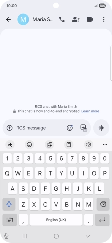 Select an existing conversation or create a new message and press the AI icon.