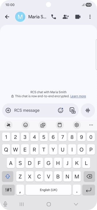 Select an existing conversation or create a new message and press the AI icon.