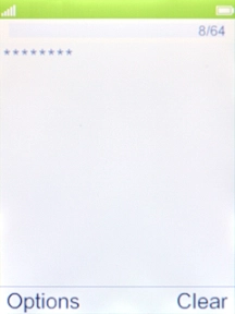 Key in the password for the Wi-Fi network and press the Navigation key.