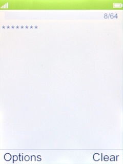 Key in the password for the Wi-Fi network and press the Navigation key.