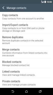 Press Import/Export contacts.