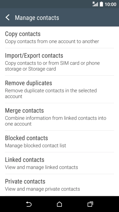 Press Import/Export contacts.
