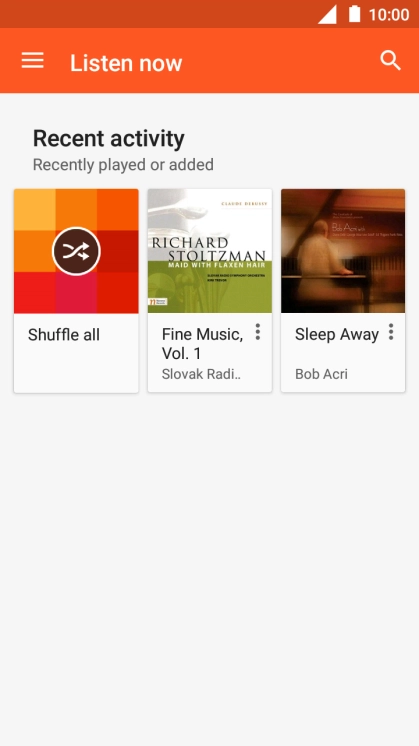 Slide your finger right starting from the left side of the screen.