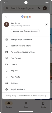 Press Manage apps and device.