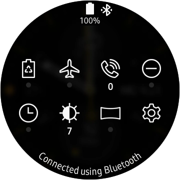 Press the flight mode icon to turn the function on or off.