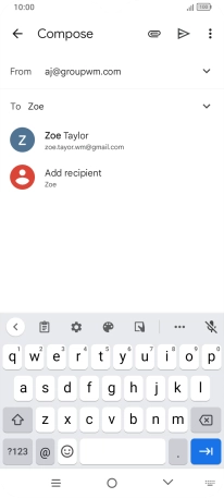 Press the required contact.