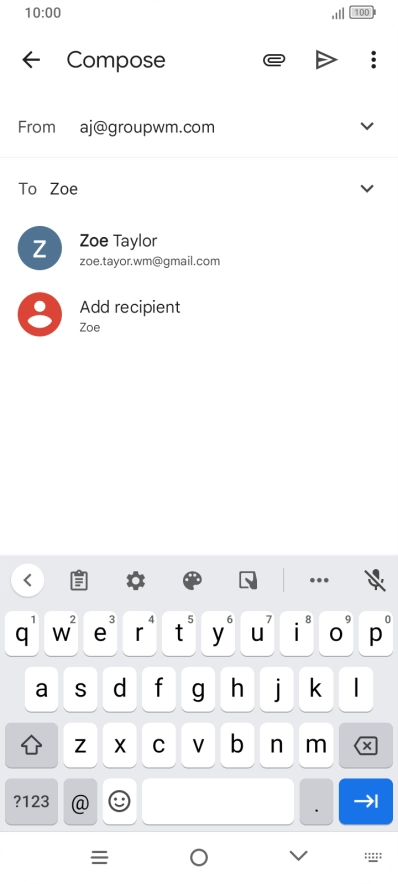 Press the required contact.