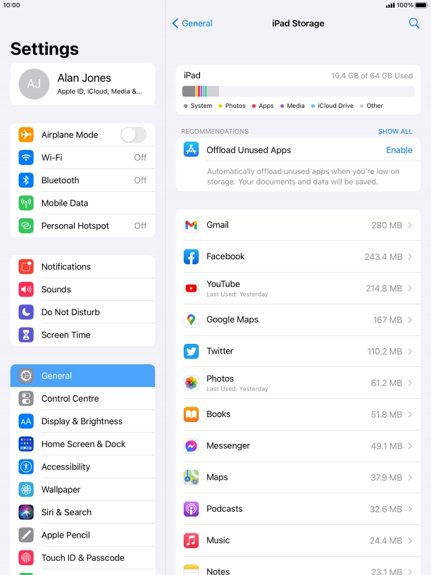 Press the required app. Press the required app.