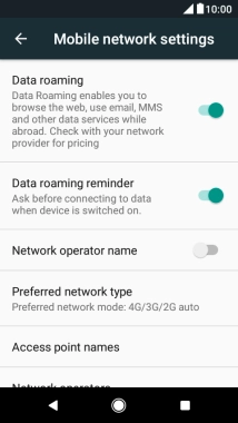 Press Preferred network type.