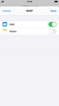 Press Save. Your email account has now been set up. To select more settings for incoming and outgoing server, proceed with the following steps. Press Save. Your email account has now been set up. To select more settings for incoming and outgoing server, proceed with the following steps.