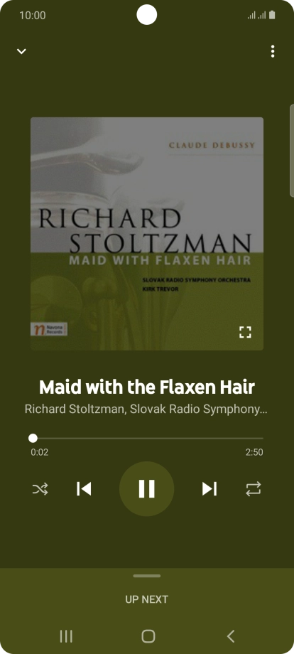 Press arrow right to go to the next audio file.