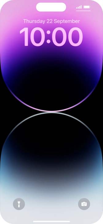 Press and hold anywhere on the lock screen.