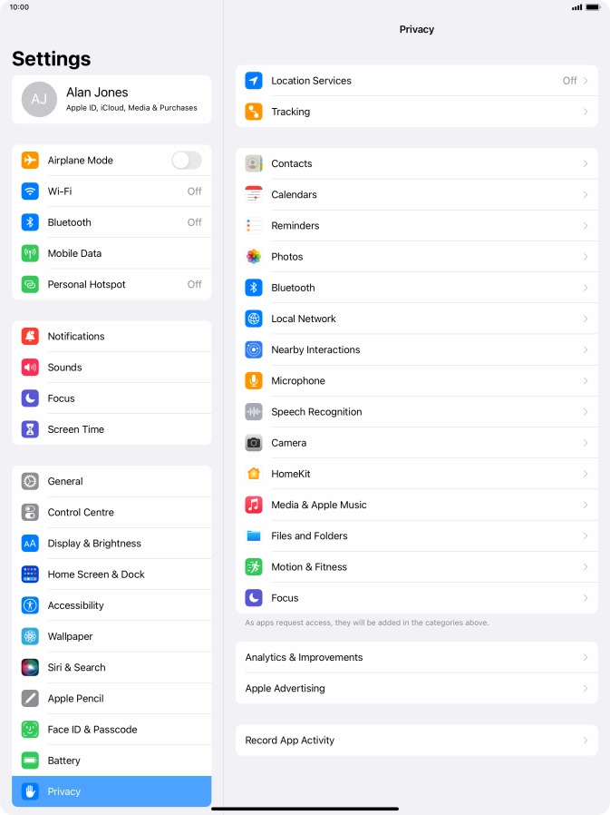 Press Location Services. Press Location Services.