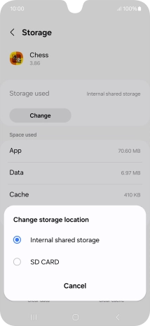 Press the name of the memory card.
