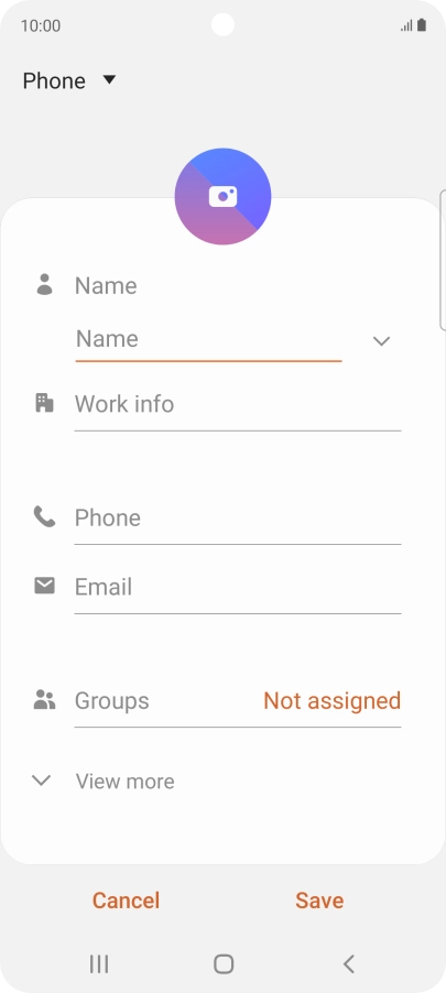 Press the address book drop down list.