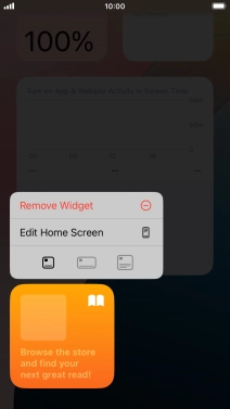Press Remove Widget.