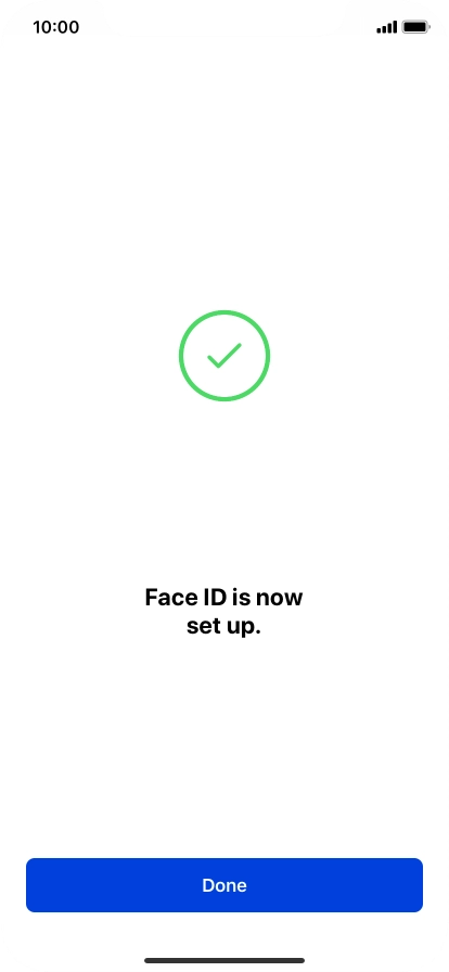 Press Done. If you haven't previously selected a phone lock code, key in a code of your own choice twice.