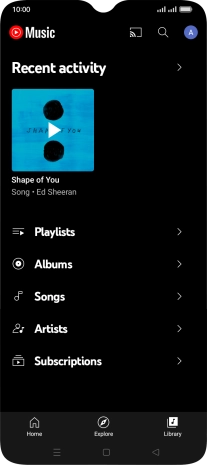 Press the required category and go to the required audio file.