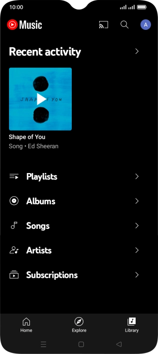 Press the required category and go to the required audio file.